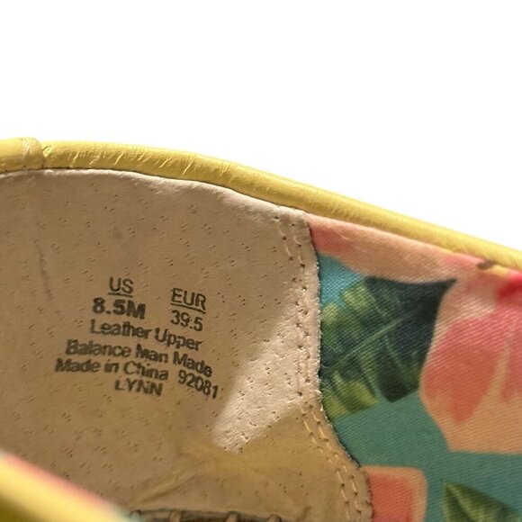 Sam Edelman Yellow Leather Espadrille Flats With Woven Jute Sole Womens Size 8.5 - Picture 9 of 9